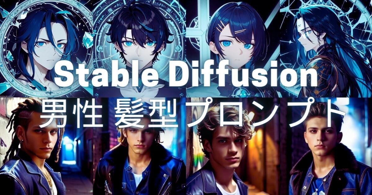 Stable Diffusionで男性の髪型を出力するプロンプト