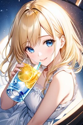 水を飲む